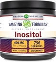 Erstaunliche Formeln Inositol Pulverergänzung | 600 Mg pro Servieren | Unflavored | 1 Lb (454 Gramm) | Non-GMO | Gluten-Free | Made in USA