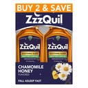 ZzzQuil flüssige Schlafhilfe, beruhigender Schlaf, Diphenhydramin 50mg HCl, Kamille Honig geflochten, Nacht Schlafhilfe Flüssigkeit, Schlafhilfen für Erwachsene, 2 Pack, 24 FL OZ