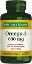 Nature's Bounty Fish Oil 2400 mg Double Strength Odorless 90 Softgels (Pack of 3)
