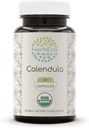 HerbEra Calendula USDA Organic 60 Capsules | Natural Herbal Supplement | Certified Organic Vegetarian Capsules and Organic Calendula (Calendula officinalis) Dried Flower (60 Capsules)