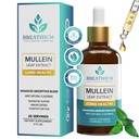 4-in-1 Mullein Tropfen für Lunge & Gut Health – Liposomal Mullein Blatt Extrakt, Sonnenblume Lecithin & Choline für Immun-, Verdauungs-, Allergie- & Mucus Relief – Made in USA – 2oz Peppermint