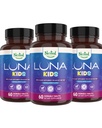 Nested Naturals Luna Kinder Schlafergänzung - für Kinder & Melatonin Sensitive Erwachsene - Sanfte Kräuterergänzung mit Kamille, Melatonin, & Valerian - 180 Chewable Tablets (60 Per Bottle)