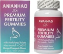 Premium Fertilitätsgummis für Frauen, Premium Feminine Balance Gummis, mit Inositol, CoQ10, Folat und Vitamine, Unterstützung Hormon Balance, Ovulation/Menstrual Cycle, 1 Monat Versorgung
