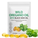 Öl von Oregano mit schwarzem Samenöl, 6000mg Oregano Öl Kapseln Bio, von Oregano Ergänzung Kapseln, natürliche Antioxidantien, Non-GMO, Glutenfrei, 120 Softgels