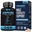 Conquer Mens Fertility Supplement - Testosteron Booster für Männer w/ Maca Root, Horny Goat Weed & Tribulus Terrestris - Male Fertility Supplement - Libido Booster für Männer - Male Enhancement Pills -60Ct