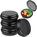5PCS Petite boîte à pilules, Cas de pilules rondes de voyage, Portable Medicine Pill Container Holder, quotidien Mini Pill Organizer for Purse Pocket to Hold Vitamine Medicating Fish Oil Supplement