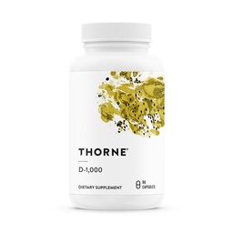 THORNE - Vitamin D3 Supplement - Unterstützt gesunde Knochen, Zähne, Muskeln, Herz-Kreislauf- und Immunfunktion* - Gluten, Dairy & Soy-Free - 1.000 IU - 90 Servierungen