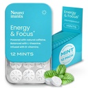 NeuroGum Energie Koffein Minze (144 Stück) - Zuckerfrei mit L-Theanin + Natürliches Koffein + Vitamin B12 & B6 - Nootropic Energy & Focus Supplement für Damen & Herren - Keto & Vegan, Pfefferminz Flavor