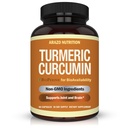 Arazo Nutrition Turmeric Curcumin mit BioPerine 1300mg mit schwarzem Pfeffer - Gemeinsame Unterstützung Nahrungsergänzungsmittel - 100% Kräuter-Tom-Root-Kapseln