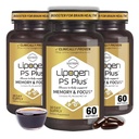 PS Plus Senior Brain Ergänzungen für Memory & Focus - 180 Softgels, 3-Monats-Versorgung - Premium Nootropic Phosphatidylserine Brain Booster für Gehirngesundheit