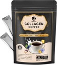 Lukaree Collagen Kaffee mit Vitamin B7, B9, Instant Collagen Peptidpulver mit Reseratrol, Vitamin C, Carnosin für Haar, Haut, Nägel, Knochen
