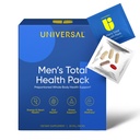 Men's Total Health Daily Vitamin Packs - 22 Essential Minerals & Vitamins für Männer, All-in-One Multivitamin Supplement für Energie, Stress Support, Herz, Gut Health mit Krill Öl, Adaptogene - 30 Pack