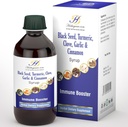 Elderberry Free Immun Support Syrup für Kinder und Erwachsene - Perfect Blend of Organic Black Seed, Turmeric, Clove, Cinnamon & Garlic - Kleinkind Immun Booster Ohne Organic Elderberry Syrup
