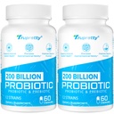 200 Billion Cfus 12 Strains Probiotic, mit 3 Bio-Präbiotika, Probiotika für Frauen Männer, Tägliche Ergänzung für Immun, Gut, Verdauungsgesundheit, Regal stabil, Non GMO, 120 Caps (120-Days Versorgung)