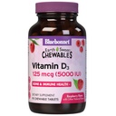 Bluebonnet Nutrition Earth Sweet Vitamin D3 5000 IU Kautabletten, Hilfsmittel im Muskel- und Skelettwachstum, Non GMO, Gluten & Soy & Milk Free, Kosher, Raspberry, White, 90 Count