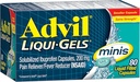 Advil Liqui-Gels Minis Schmerzlinderung und Fever Reducer, Schmerzmedizin für Erwachsene mit Ibuprofen 200mg für Schmerzlinderung - 80 flüssige gefüllte Kapseln