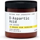 BEYOND RAW Chemielabors D-Aspartic Säurepulver, Muskelentwicklung und -gewinnung, 30 Servietten