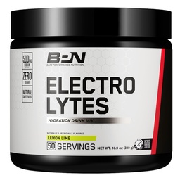 BARE PERFORMANCE NUTRITION BPN Elektrolyte Hydration Drink Mix | Zuckerfreies Elektrolytpulver | 500mg Natrium pro Servieren | Natürlich gesüßt | Zitronen Lime, 50 Servierungen