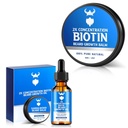 Bart-Wachstumsöl mit 2X Konzentration Biotin für Männer und Biotin Bart Balm für Männer & Conditioning Bart Wax, Hydrates & Thickens Gesichts-Haarwachstum