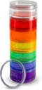 7 Day Medicine Pill Organizer - Stackable Pill Box - Fits Small & Large Tablets & Vitamin Supplements - Keep Your Daily Medicine Organized in One Place - Large - Rainbow
