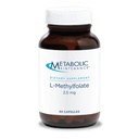 Metabolische Wartung L-Methylfolat 2,5 mg - Methyl Folat, Methylfolat-Ergänzung für Frauen & Männer, Methyliertes Vitamin B9 (5-MTHF) für Gehirngesundheit, Fokus und Beruhigung - 30 Kapseln (Pack von 1)