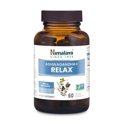 Himalaya Ashwagandha+ Relax, mit GABA, Heilige Basilikum & Kamille für Reset, Entspannung & Stress, Vegan, Glutenfrei, 540 mg, 60 vegetarische Kapseln, 1 Monat Versorgung