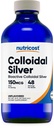 Nutricost Colloidal Silver 8oz - Bottiglie di vetro blu cobalto, Bio-Active Colloidal Argento