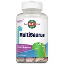 KAL MultiSaurus Kids Chewable Multivitamine, 11 essentielle Vitamine und Mineralstoffe für Kinder, Berry, Trauben, Orange Chewables, Gluten und Fructose Free, 90 Servierungen, 90 Dinosaur-Shaped Chewables