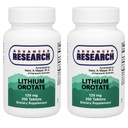 Porteurs d'éléments nutritifs Recherche avancée Orotate de lithium 120 Mg 200 Comprimés (paquet de 2)