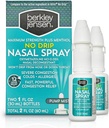 berkley jensen No Drip Severe Congestion Nasal Spray - Maximale Stärke Dekongestant mit Oxymetazolin HCl & Menthol - Pump Mist Applicator, kein Steroid, 12 Stunden Relief, 1 Fluid Unze (Pack von 2)