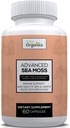Advanced Sea Moss, Meer Moos fortschrittliche Formel, Premium-Meer Moos Ergänzung, Meer Moos Pillen, Nahtlose Ergänzung, Irish Sea Moss Capsules & Organic Bladderwrack & Burdock, & Black Pepper Extract, Seamoss
