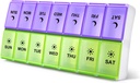 DANYING Large Pill Organizer 2 volte al giorno, settimanale Pill Box 2 al giorno, AM PM Pill Case, Pill Container 7 giorni, Vitamin Case Twice al giorno