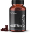 Nutriissa Black Seed Oil + Elder Berry Gummis – Kaltgepresster schwarzer Cumin Seed Nigella Sativa Öl – EPEB zertifiziert für Reinheit & Potenz – 90 Blueberry Flavored Vegan Gummis