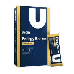 UCAN Energy Bars | Low Sugar, Low Calories | Gut Friendly, Koffeinfrei, Vegan, Non-GMO, No Soy, Keto Friendly | Laufen, Radfahren, Fitness, Pre & Post Workout | Gesalzene Peanut Butter 12 Count