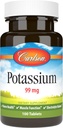 Carlson - Kalium, 99 mg, fördert Nerve Health & Muskelfunktion, 100 Tabletten
