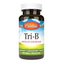 Carlson - Tri-B, Vitamin B Complex, 25 mg Vitamin B-6, 400 mcg Vitamin B-12, Folic Acid Energy Pills, fördern Herz-Kreislauf-Gesundheit, B Complex Vitamins, B12 Supplement, B Vitamin Complex, 360 Tabletten