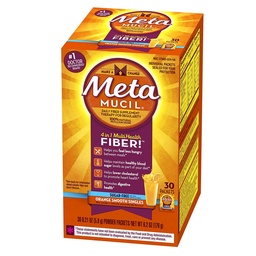 Metamucil Fiber Singles glatte Textur Zucker Free Orange - 30 Packungen