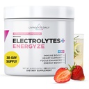 Livingood Daily Electrolytes Pulver, Elektrolyte Hydration Pulver mit Vitamin C, Taurine, D Ribose & FOS, Sugar Free Electrolyte Drink Mix, Keto, Glutenfrei, Erdbeer-Lemonade, 30 Portionen