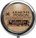 Pill Box Case Pillbox Halter Trinket Stash Box Arsenic Vintage Style Medizin Vitamin Pill Organizer Case (Arsenig Poison)