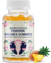 Feminine Balance Gummis, Premium Balance Gummis - Hawaiian Ananas, Unterstützung Frauen Gesundheit & Wellness, Balanced pH, Verbesserung Immun, Vegan, Gluten-frei