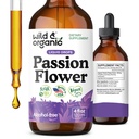 Wild & Organic Passion Flower Tincture - Mood Support - Berechnen Passionflower Supplement - Passiflora Incarnata Liquid Extract - Vegan, Zucker & Alkoholfreie Kräutertropfen - 4 fl oz