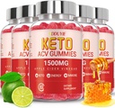 (5 Pack) Keto ACV Gummies Extreme von 1500MG, Gummies, Apfelessig geformt zusammen mit Granatapfel-Blütensaftpulver und B12, Vegan und Non GMO, 300 Gummys