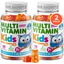 DR. MORITZ Kids Multivitamin Gummi - mit Kindern Vitamine A C D E B6 B12 Zink und mehr - Kompletter täglicher Support - Vegetarisch und Non-GMO, 2 Pack (120 Count)