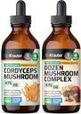 BIO KRAUTER Cordyceps Pilz Tinktur 4 Fl. Oz. & Duzen Pilz Tinktur 4 Fl. Oz.