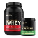 Optimum Nutrition On Gold Standard 100% Whey Protein Primary Source Isolate - Double Rich Chocolate, 2 Lbs + ON Micronized Creatine Monohydrate Powder - Unflavored, 300 Grammi