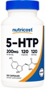 Nutricost 5-HTP 200mg, 120 Vegetarische Kapseln (5-Hydroxytryptophan) - Non-GMO & Gluten kostenlos
