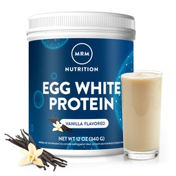 MRM Nutrition Egg White Protein | Vanilla Flavored | 23g Fat-Free Protein | con enzimi digestivi | Valore Biologico Superiore | Clinicamente Testato | 10 Serve