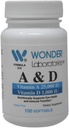 Wunder Laboratories Vitamin a 25.000 IU von Cod Liver Fish Oil + Vitamin D3 1.000 IU