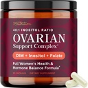 Ovarian Unterstützung für Hormon Balance für Frauen | Gesunde Ovulation, Menstrual Cycle & Reproductive Health Support | DIM Ergänzung mit Myo-Inositol & D-Chiro Inositol & Folate Complex | 30 Tage Versorgung