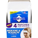 WellPatch Migraine & Headache Cooling Patch - Drug Free, dauert bis zu 12 Stunden, Safe to Use with Medication - Large Patches (4 Packungen mit 4 Patches), Jede 4.3 x 2 in